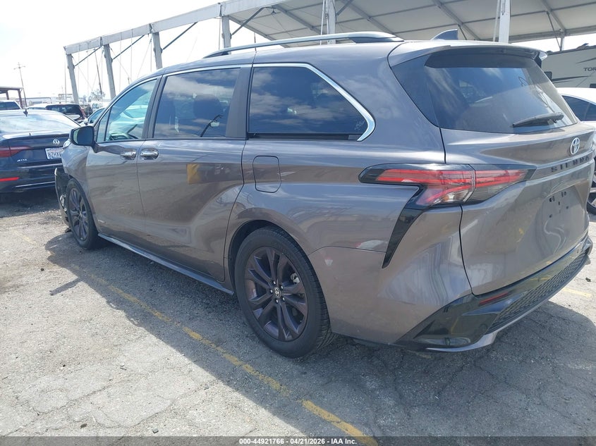 2021 Toyota Sienna VIN 5TDDRKEC6MS014039 IAAI salvage auction — FRONT END, Salvage (California), sold $14,500 on 2026-07-07 (photo 3)
