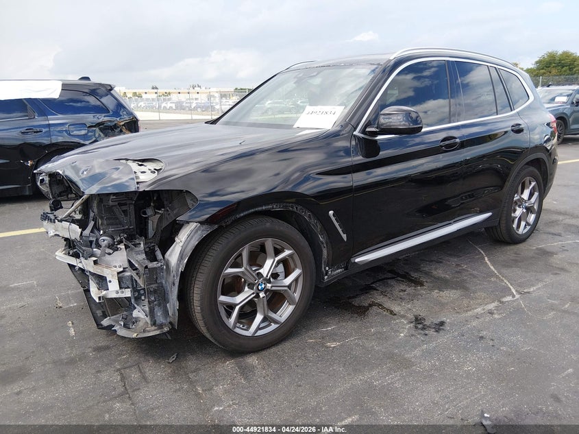 2021 BMW X3 VIN 5UXTY3C03M9E54877 IAAI salvage auction — FRONT END, Salvage Title, sold $5,200 on 2026-07-23 (photo 2)