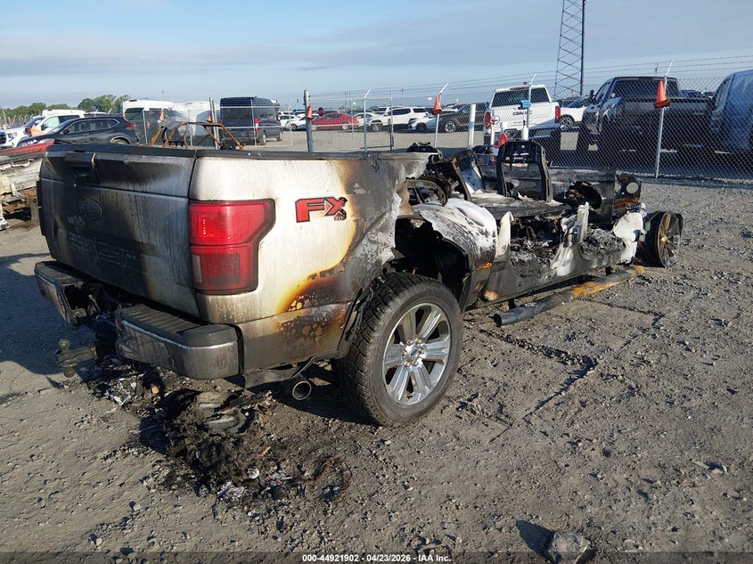 2018 Ford F-150 VIN 1FTEW1E5XJKE63848 IAAI salvage auction — BURN, Parts Only (Arkansas), sold $175 on 2026-07-18 (photo 4)