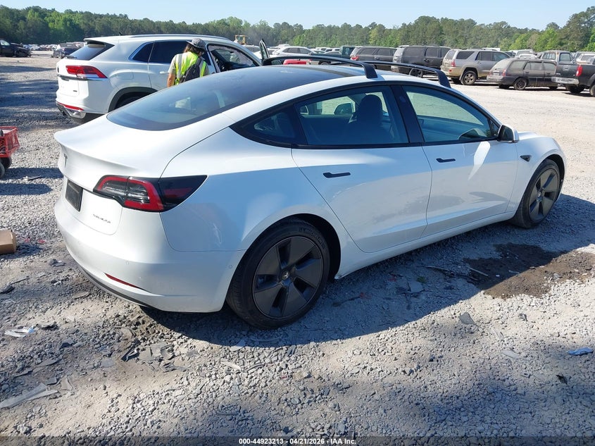 2021 Tesla Model 3 VIN 5YJ3E1EB5MF924844 IAAI salvage auction — LEFT SIDE, Clear (South Carolina), sold $7,400 on 2026-07-23 (photo 4)