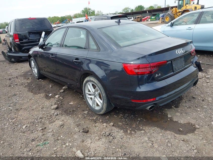 2017 Audi A4 VIN WAUANAF40HN034473 IAAI salvage auction — LEFT FRONT, Salvage (Ohio), sold $3,000 on 2026-07-26 (photo 3)