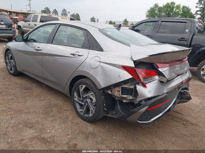 2025 Hyundai Elantra VIN KMHLM4DG4SU069524 IAAI salvage auction — REAR END, Original (Texas), sold $8,650 on 2026-07-09 (photo 3)