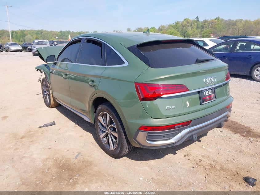 2022 Audi Q5 sportback VIN WA14AAFY1N2084904 IAAI salvage auction — FRONT END, Salvage (Pennsylvania), sold $8,000 on 2026-08-12 (photo 3)
