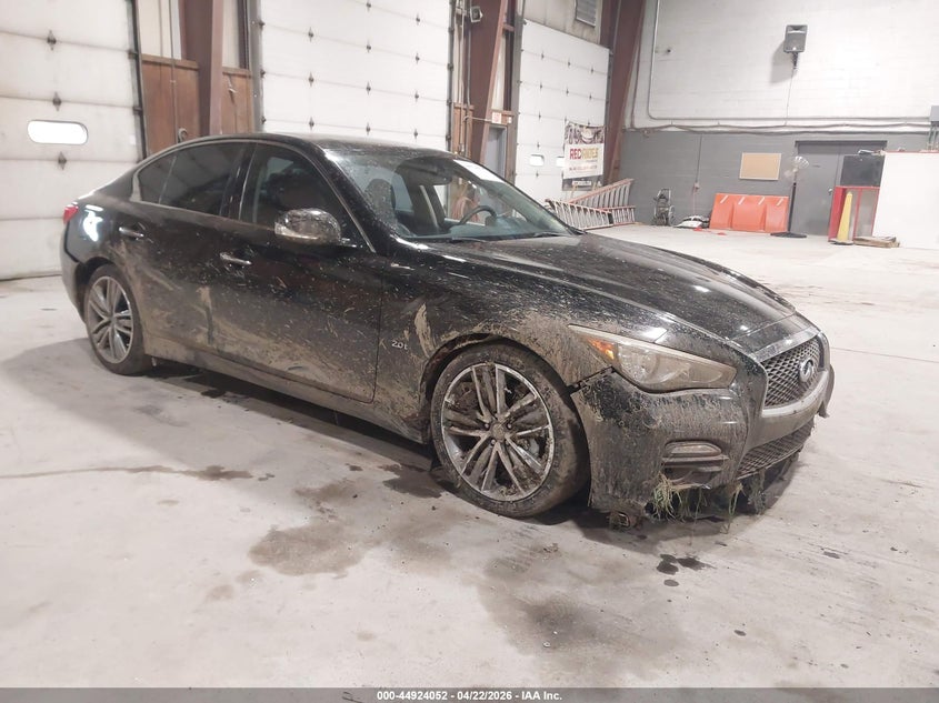 2017 Infiniti Q50 VIN JN1CV7AR4HM680562 IAAI salvage auction — FRONT END, Salvage (New Jersey), sold $750 on 2026-07-15 (photo 1)