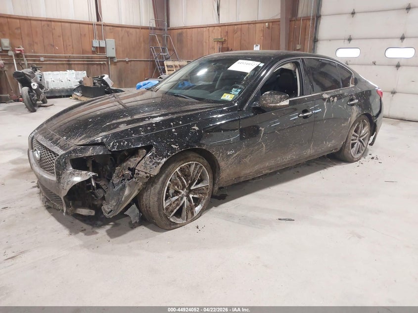 2017 Infiniti Q50 VIN JN1CV7AR4HM680562 IAAI salvage auction — FRONT END, Salvage (New Jersey), sold $750 on 2026-07-15 (photo 2)