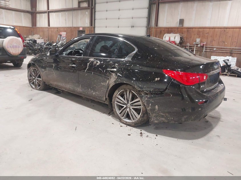 2017 Infiniti Q50 VIN JN1CV7AR4HM680562 IAAI salvage auction — FRONT END, Salvage (New Jersey), sold $750 on 2026-07-15 (photo 3)