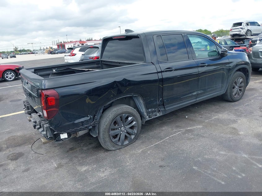 2024 Honda Ridgeline VIN 5FPYK3F1XRB017456 IAAI salvage auction — RIGHT SIDE, Salvage Title, sold $9,300 on 2026-07-23 (photo 4)