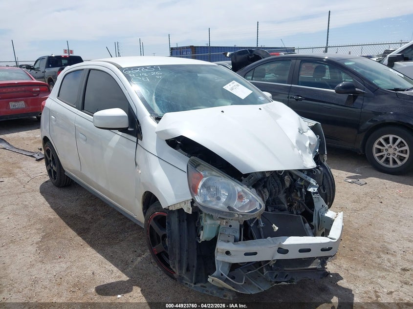 2020 Mitsubishi Mirage VIN ML32A3HJ0LH007219 IAAI salvage auction — FRONT END, Salvage (Texas), sold $550 on 2026-07-14 (photo 1)