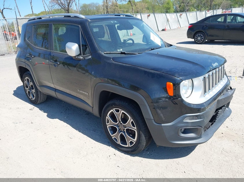 2017 Jeep Renegade VIN ZACCJBDB0HPF72824 IAAI salvage auction — FRONT END, Salvage (New Jersey), sold $1,650 on 2026-07-28 (photo 1)