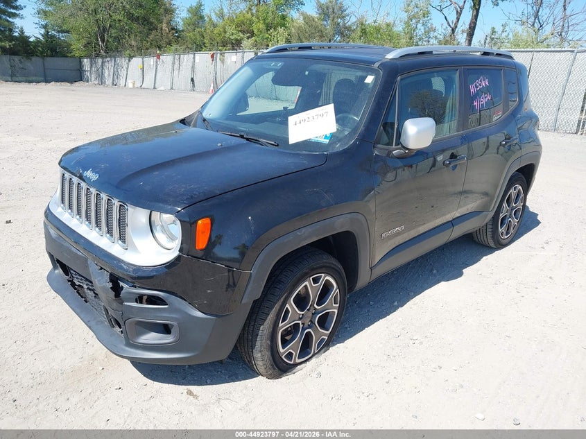 2017 Jeep Renegade VIN ZACCJBDB0HPF72824 IAAI salvage auction — FRONT END, Salvage (New Jersey), sold $1,650 on 2026-07-28 (photo 2)