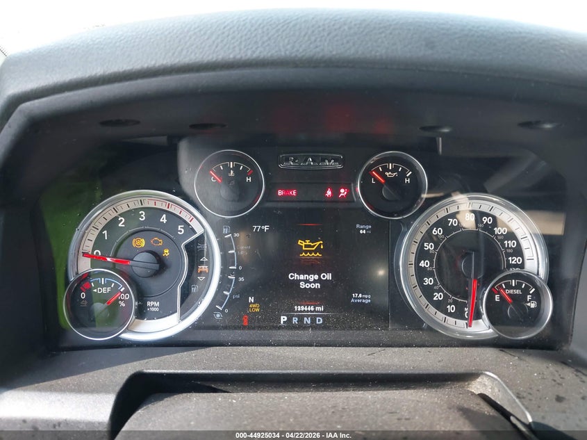 2014 Ram 2500 VIN 3C6UR5DL9EG257290 IAAI salvage auction — FRONT END, Clear (Indiana), sold $7,600 on 2026-07-11 (photo 7)