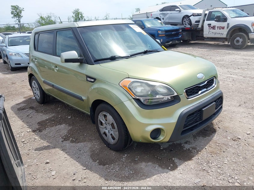 2013 Kia Soul VIN KNDJT2A57D7612372 IAAI salvage auction — REAR END, Salvage - Dealer Only (Ohio), sold $875 on 2026-07-16 (photo 1)
