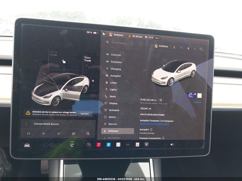 2019 Tesla Model 3 VIN 5YJ3E1EA3KF311898 IAAI salvage auction — REAR END, Salvage Title, sold $5,200 on 2026-07-23 (photo 7)