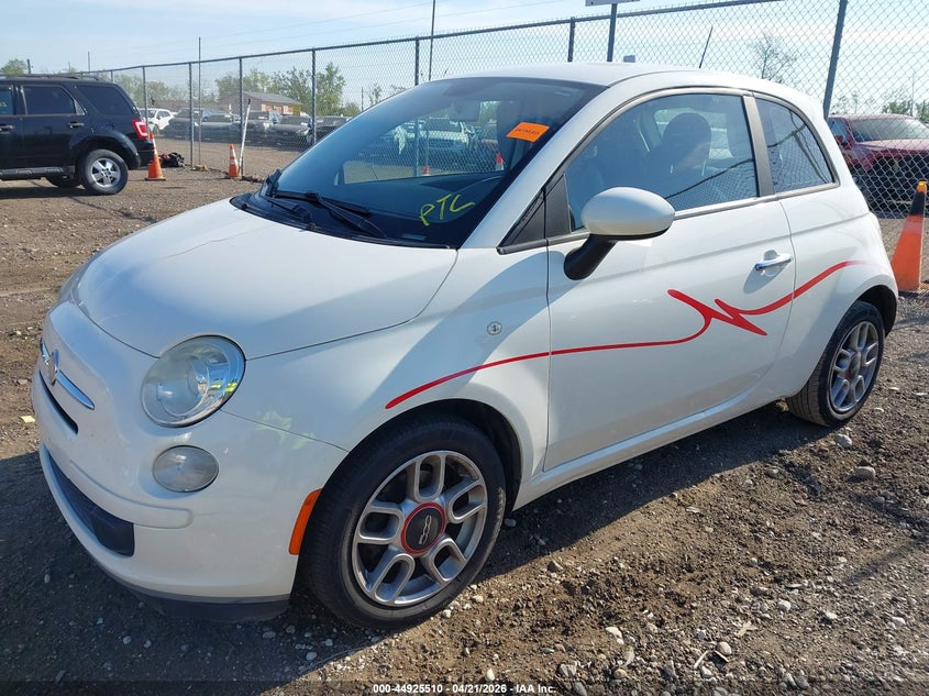 2013 Fiat 500 VIN 3C3CFFAR9DT528743 IAAI salvage auction — NORMAL WEAR, Original (Ohio), sold $550 on 2026-07-09 (photo 2)