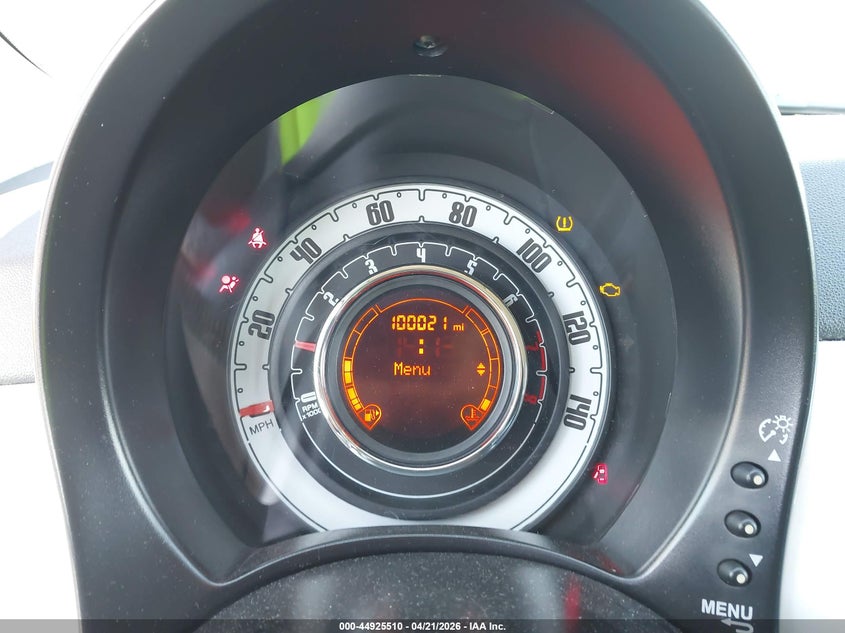 2013 Fiat 500 VIN 3C3CFFAR9DT528743 IAAI salvage auction — NORMAL WEAR, Original (Ohio), sold $550 on 2026-07-09 (photo 7)