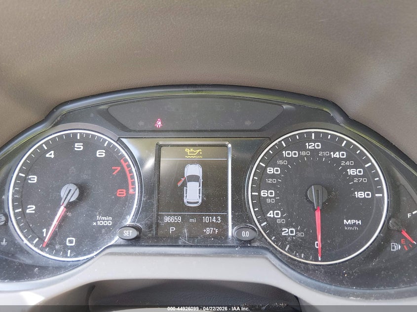 2012 Audi Q5 VIN WA1DKAFP3CA100625 IAAI salvage auction — LEFT FRONT, Original (Texas), sold $1,850 on 2026-07-21 (photo 7)