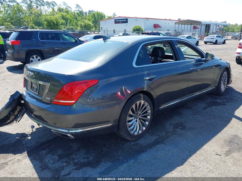 2018 Genesis G90 VIN KMHG54JH4JU043841 IAAI salvage auction — FRONT & REAR, Rebuildable (Florida), sold $325 on 2026-07-14 (photo 4)