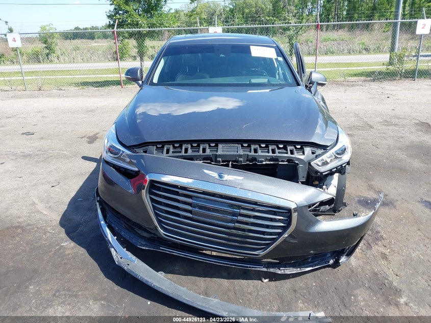 2018 Genesis G90 VIN KMHG54JH4JU043841 IAAI salvage auction — FRONT & REAR, Rebuildable (Florida), sold $325 on 2026-07-14 (photo 6)