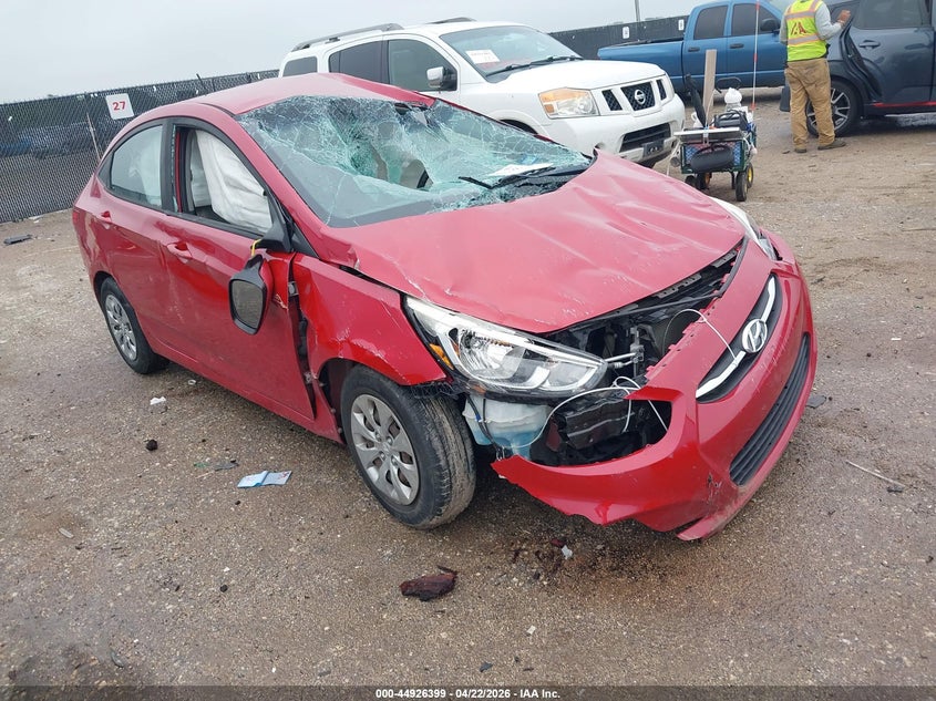 2017 Hyundai Accent VIN KMHCT4AE5HU346678 IAAI salvage auction — ROLLOVER, Salvage (Texas), sold $375 on 2026-07-21 (photo 1)