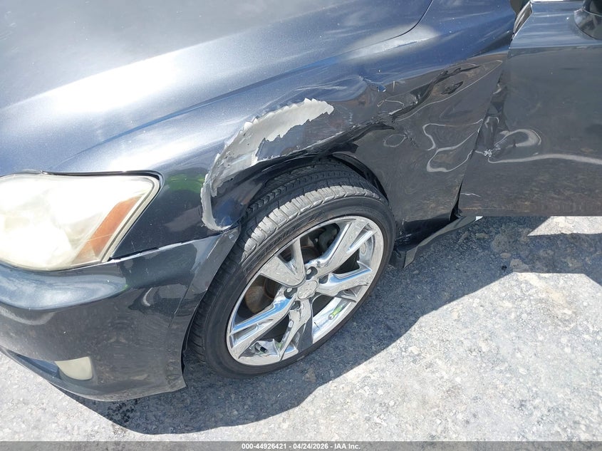 2009 Lexus Is 250 VIN JTHBK262X92089650 IAAI salvage auction — LEFT FRONT, Salvage (California), sold $975 on 2026-07-15 (photo 6)