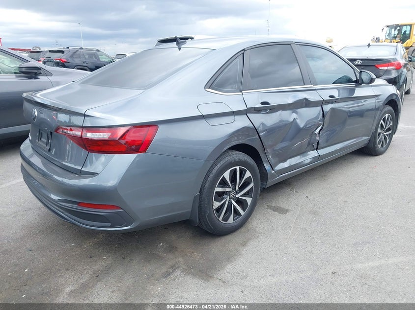 2023 Volkswagen Jetta VIN 3VW5M7BU7PM004974 IAAI salvage auction — RIGHT SIDE, Salvage (California), sold $5,350 on 2026-07-09 (photo 4)