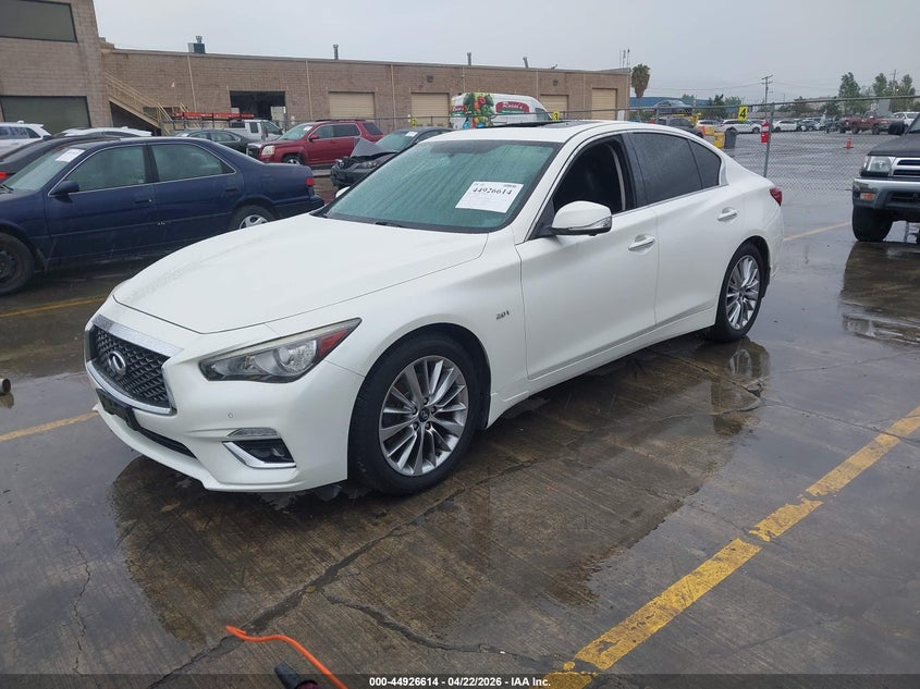 2018 Infiniti Q50 VIN JN1CV7AP7JM240193 IAAI salvage auction — ROOF, Salvage Title, sold $2,600 on 2026-07-27 (photo 2)