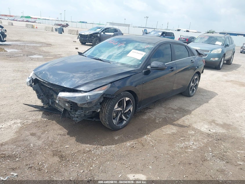 2021 Hyundai Elantra VIN KMHLN4AG8MU130524 IAAI salvage auction — FRONT & REAR, Salvage Title, sold $2,750 on 2026-07-29 (photo 2)