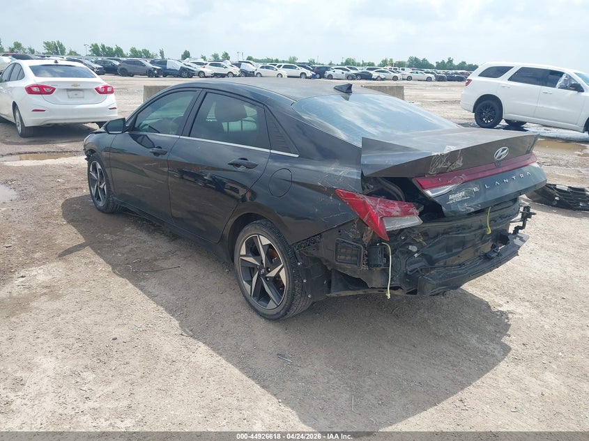 2021 Hyundai Elantra VIN KMHLN4AG8MU130524 IAAI salvage auction — FRONT & REAR, Salvage Title, sold $2,750 on 2026-07-29 (photo 3)