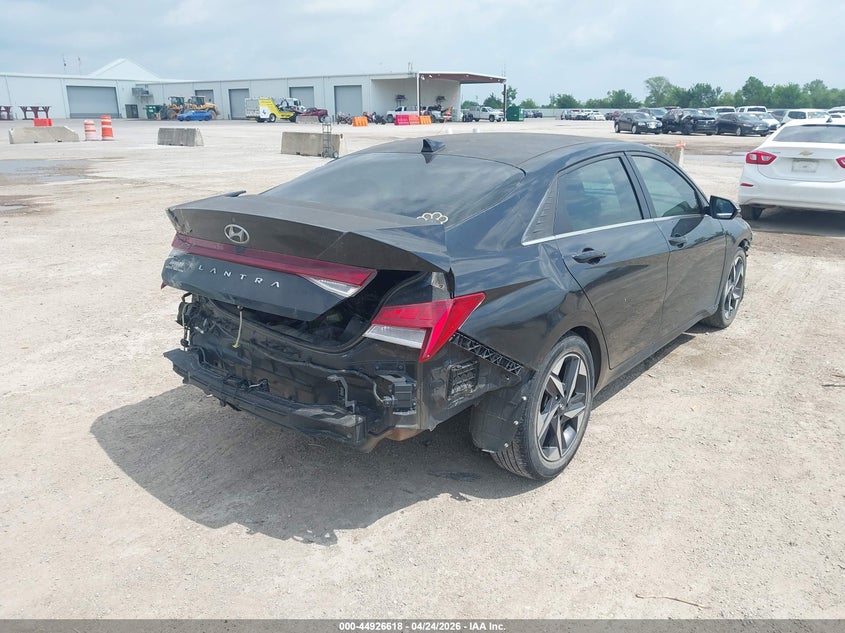 2021 Hyundai Elantra VIN KMHLN4AG8MU130524 IAAI salvage auction — FRONT & REAR, Salvage Title, sold $2,750 on 2026-07-29 (photo 4)