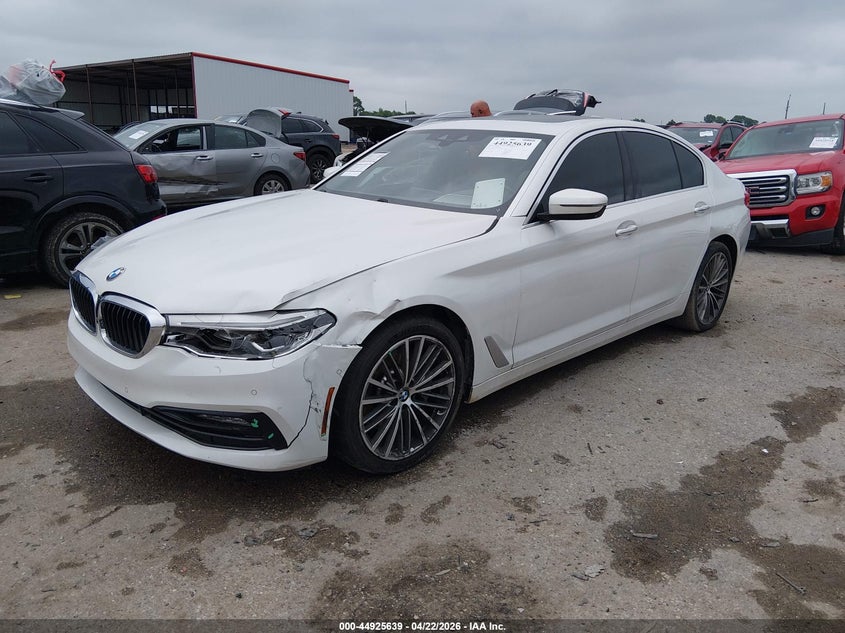 2018 BMW 5er VIN WBAJE5C50JWA95507 IAAI salvage auction — LEFT FRONT, Original (Texas), sold $8,300 on 2026-07-28 (photo 2)