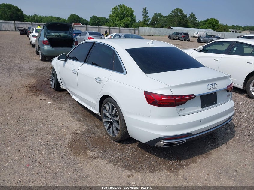 2020 Audi A4 VIN WAUHMAF41LN010080 IAAI salvage auction — LEFT SIDE, Salvage Title, sold $5,400 on 2026-08-21 (photo 3)