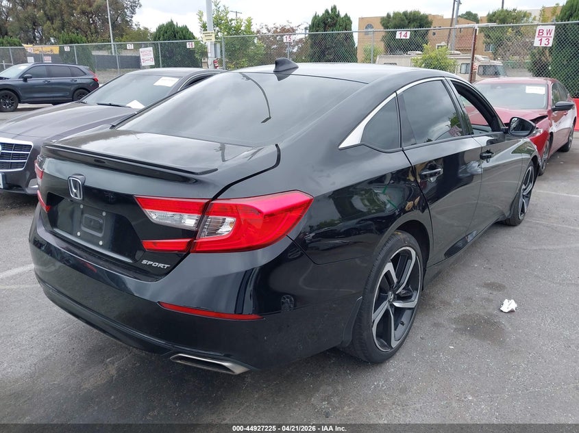 2021 Honda Accord VIN 1HGCV1F32MA093420 IAAI salvage auction — LEFT SIDE, Salvage Title, sold $3,350 on 2026-07-18 (photo 4)