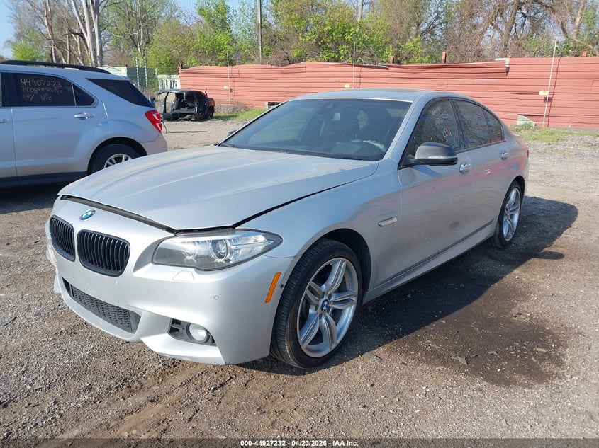 2015 BMW 5er VIN WBA5B3C58FD545287 IAAI salvage auction — SIDE, Clear (Michigan), sold $1,550 on 2026-07-20 (photo 2)