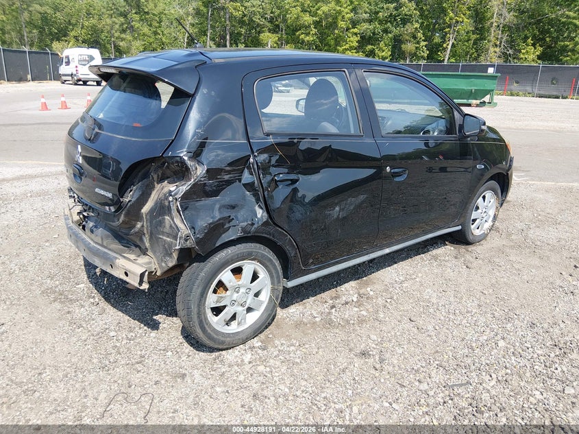 2015 Mitsubishi Mirage VIN ML32A4HJXFH002751 IAAI salvage auction — RIGHT REAR, Salvage (South Carolina), sold $700 on 2026-07-15 (photo 4)