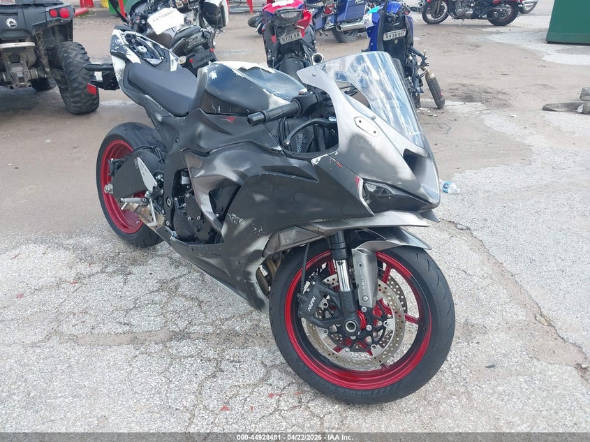 2025 Kawasaki Zx VIN JKBZXJJ1XSA026768 IAAI salvage auction — FRONT END, Original (Texas), sold $5,050 on 2026-07-07 (photo 1)