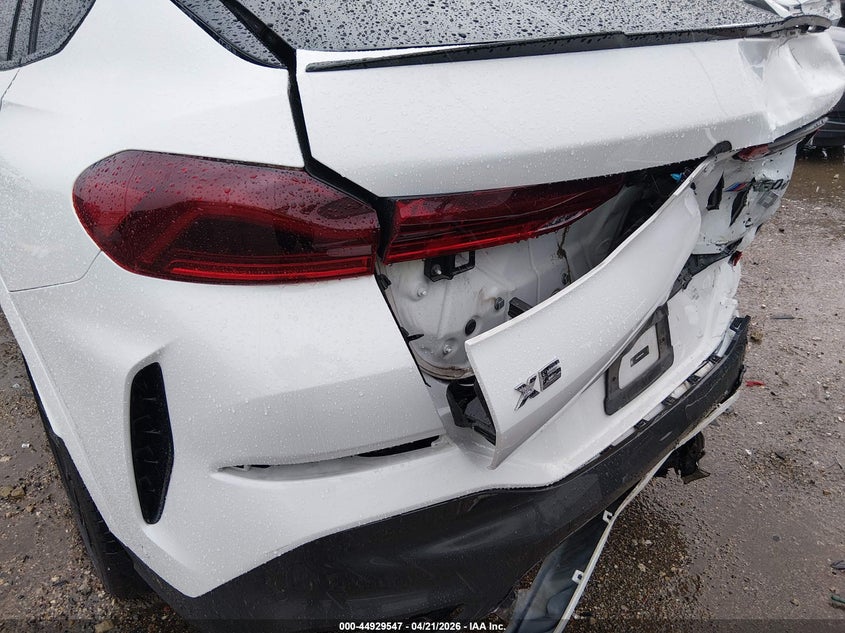 2024 BMW X6 VIN 5UX43EX08R9V08493 IAAI salvage auction — REAR END, Salvage Title, sold $29,250 on 2026-08-27 (photo 6)
