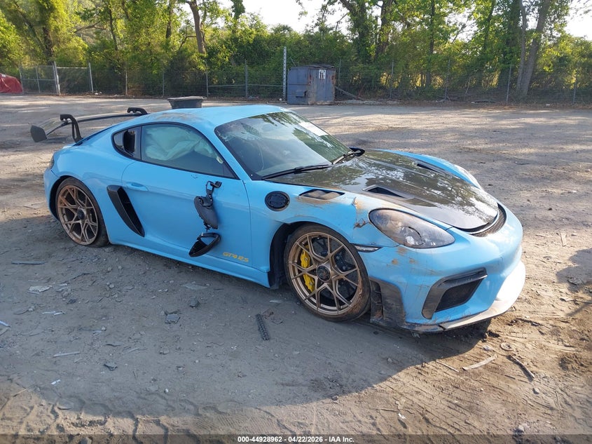2023 Porsche 718 cayman VIN WP0AE2A85PS280695 IAAI salvage auction — ROLLOVER, Rebuildable (Florida), sold $40,250 on 2026-07-24 (photo 1)