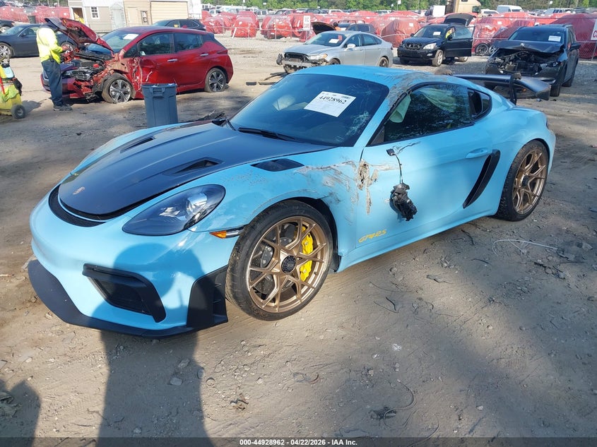 2023 Porsche 718 cayman VIN WP0AE2A85PS280695 IAAI salvage auction — ROLLOVER, Rebuildable (Florida), sold $40,250 on 2026-07-24 (photo 2)