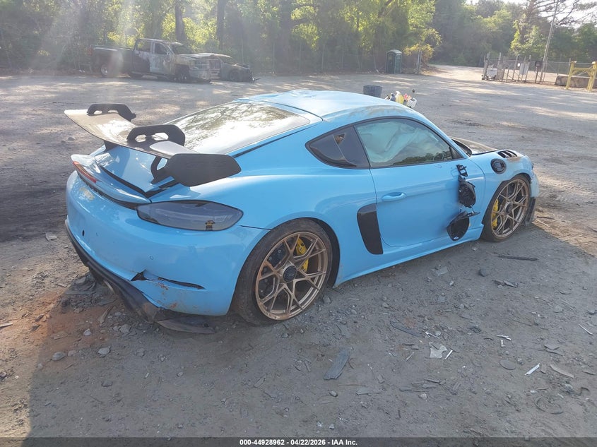 2023 Porsche 718 cayman VIN WP0AE2A85PS280695 IAAI salvage auction — ROLLOVER, Rebuildable (Florida), sold $40,250 on 2026-07-24 (photo 4)