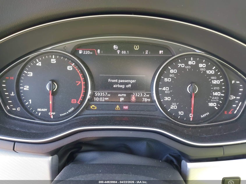 2017 Audi A4 VIN WAUANAF40HN064475 IAAI salvage auction — RIGHT SIDE, Salvage Title, sold $3,950 on 2026-07-13 (photo 7)