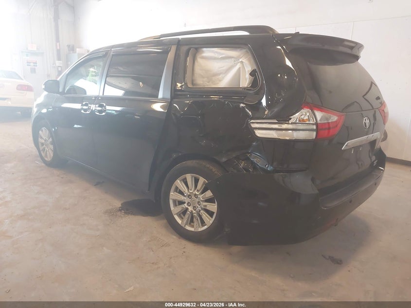 2017 Toyota Sienna VIN 5TDDZ3DC1HS173452 IAAI salvage auction — REAR END, Salvage Title, sold $2,550 on 2026-07-28 (photo 3)
