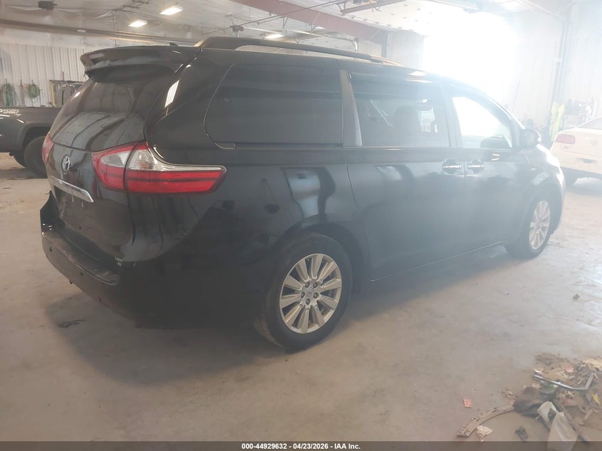 2017 Toyota Sienna VIN 5TDDZ3DC1HS173452 IAAI salvage auction — REAR END, Salvage Title, sold $2,550 on 2026-07-28 (photo 4)