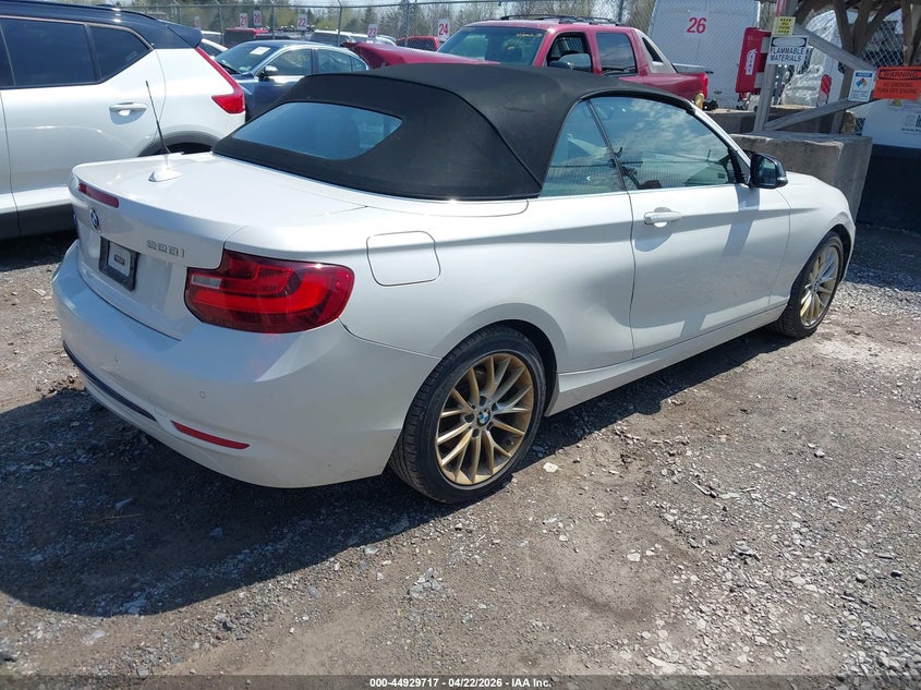 2016 BMW 2er VIN WBA1K9C57GV321974 IAAI salvage auction — REAR END, Salvage Title, sold $2,450 on 2026-07-09 (photo 4)