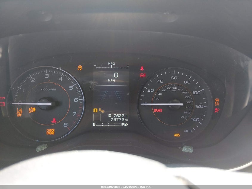 2019 Subaru Xv VIN JF2GTAEC1KH376047 IAAI salvage auction — FRONT END, Salvage Title, sold $1,125 on 2026-07-21 (photo 7)