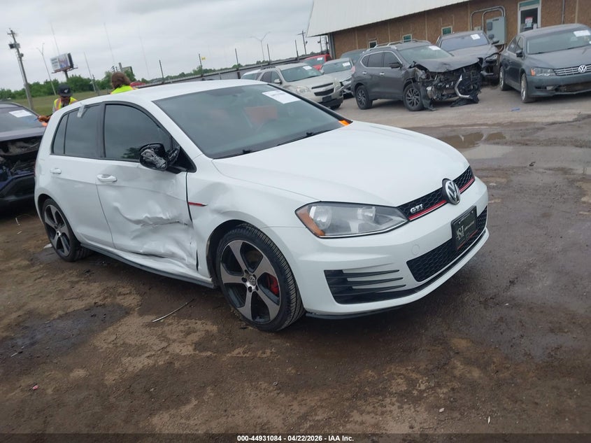 2016 Volkswagen Golf gti VIN 3VW4T7AU3GM018452 IAAI salvage auction — RIGHT SIDE, Clear (Oklahoma), sold $3,125 on 2026-07-08 (photo 1)