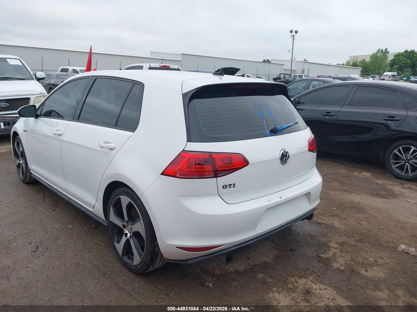 2016 Volkswagen Golf gti VIN 3VW4T7AU3GM018452 IAAI salvage auction — RIGHT SIDE, Clear (Oklahoma), sold $3,125 on 2026-07-08 (photo 3)