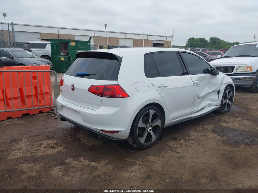 2016 Volkswagen Golf gti VIN 3VW4T7AU3GM018452 IAAI salvage auction — RIGHT SIDE, Clear (Oklahoma), sold $3,125 on 2026-07-08 (photo 4)