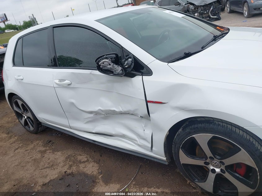 2016 Volkswagen Golf gti VIN 3VW4T7AU3GM018452 IAAI salvage auction — RIGHT SIDE, Clear (Oklahoma), sold $3,125 on 2026-07-08 (photo 6)