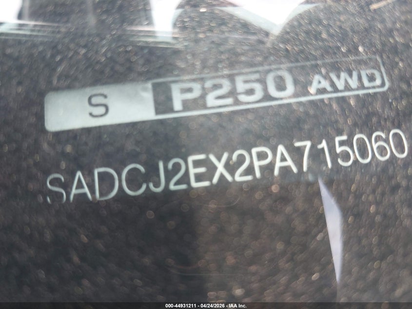 2023 Jaguar F-pace VIN SADCJ2EX2PA715060 IAAI salvage auction — FRONT END, Salvage (Pennsylvania), sold $9,100 on 2026-07-29 (photo 9)