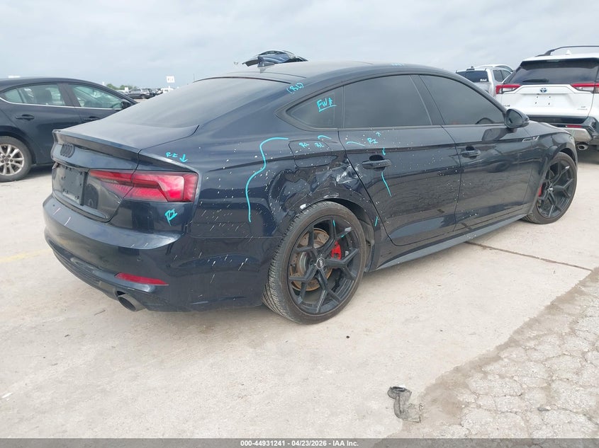 2018 Audi A5 VIN WAUENCF53JA014916 IAAI salvage auction — SIDE, Original (Texas), sold $5,100 on 2026-07-20 (photo 4)